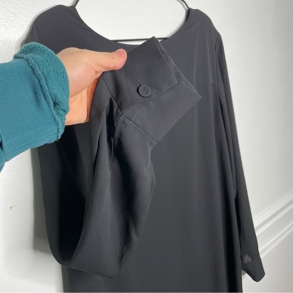 Aritzia Babaton Black Long Sleeve Button Cuff Dress Womens L Aritzia Babaton Black Long Sleeve Button Cuff Dress Womens L